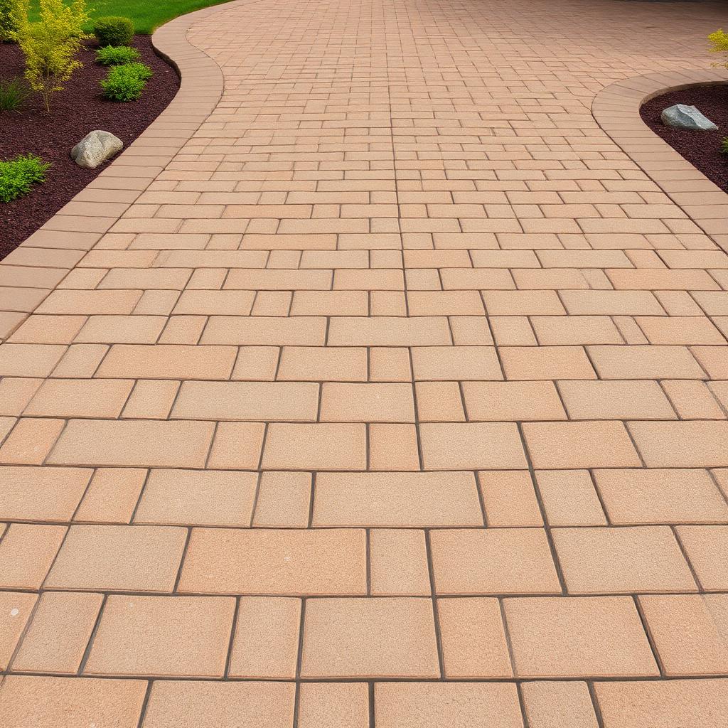 Belgard Aqua-Bric® paver in Sahara — Permeable Driveway color installed in Dallas–Fort Worth by Paverston