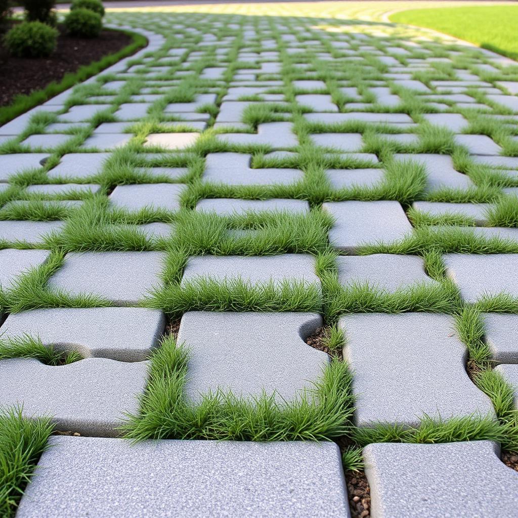 Belgard Turfstone™ paver in Natural Gray — Eco Driveway / Overflow Parking color installed in Dallas–Fort Worth by Paverston