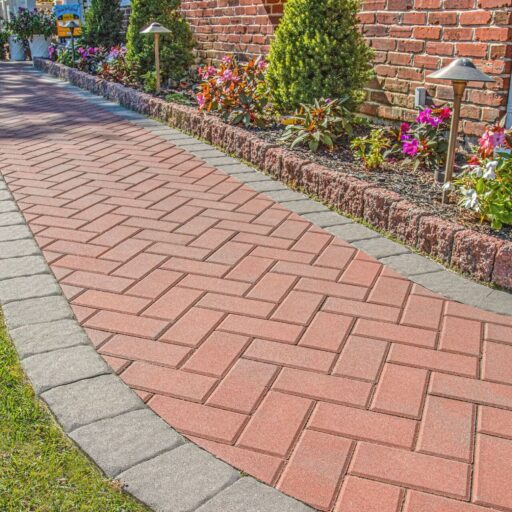 Belgard Brick Stone paver in Autumn Blend — Traditional color installed in Dallas–Fort Worth by Paverston